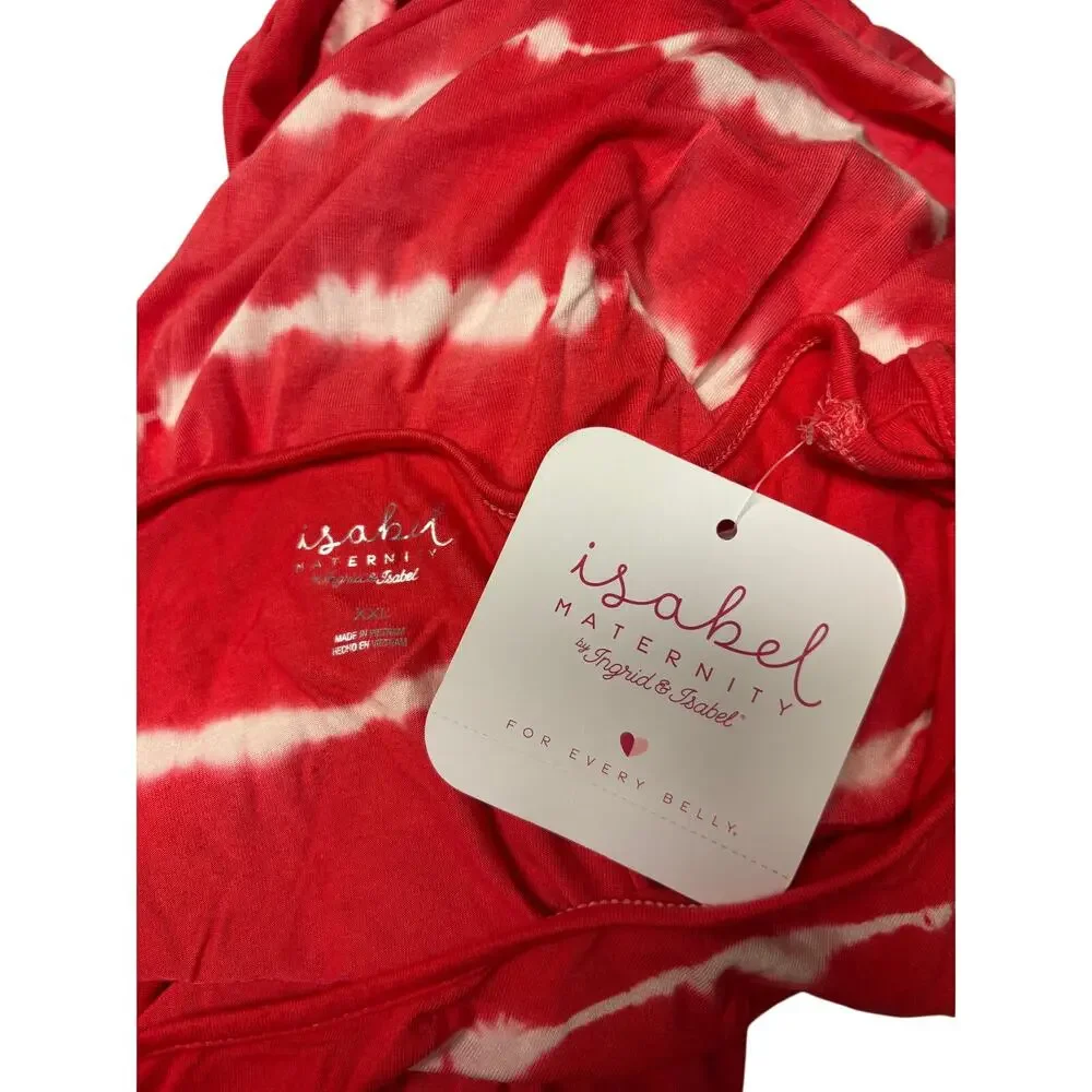 Isabel Maternity By Target XXL Red tie Dye Maxi Dress Stretch Sleeveless Women - Picture 6 of 10